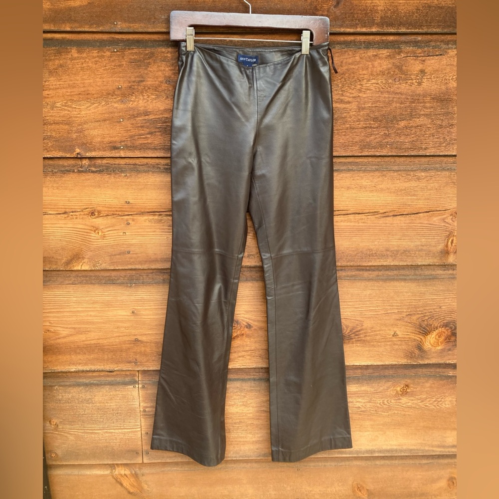 Leather Brown Vintage Pants Ann Taylor